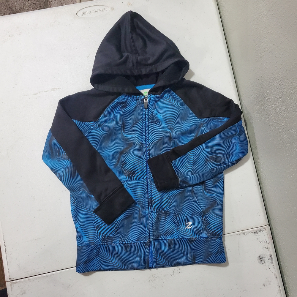 Energy Zone Black and Blue Kids Zip-Up Hoodie